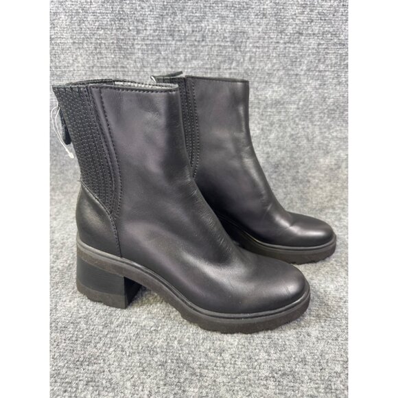 Dolce Vita Womens Size 6.5 Black Leather Ankle Boots - Picture 1 of 16